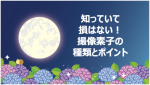 Read more about the article 知っていて損はない！撮像素子の種類とポイント（2022年6回目）