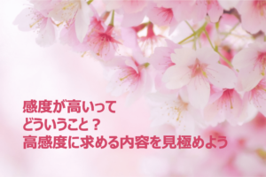 Read more about the article 感度が高いってどういうこと？ 高感度に求める内容を見極めよう（2023年4回目）